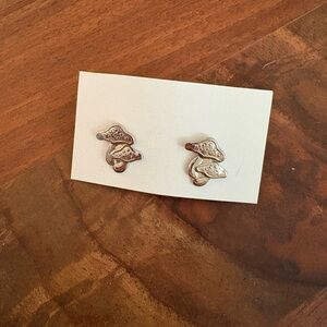 Sterling Silver Mushroom Post/Stud Earrings